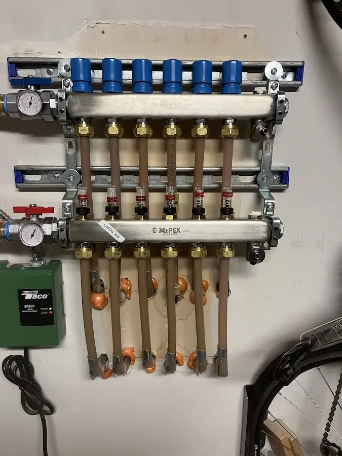 Plumber performing Gas Leak Detection at a residential property in Justin